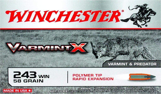 Winchester X243P Super-X 243 WIN, Varmint X, 58GR, 20 Rounds