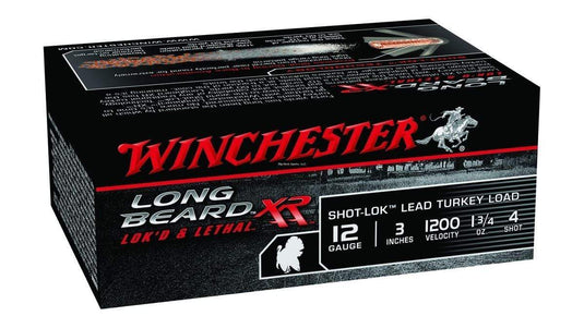 Winchester Long Beard XR Shotshell 12 GA, 3 in, No. 4, 1-3/4oz, 1200 fps, 10 Rounds